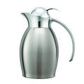 Service Ideas Push Button Carafe, Stainless Steel, 20oz., Brushed 981C06BSPB